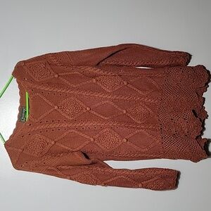 Vtg  cable knit sweater S. Mix Cotton